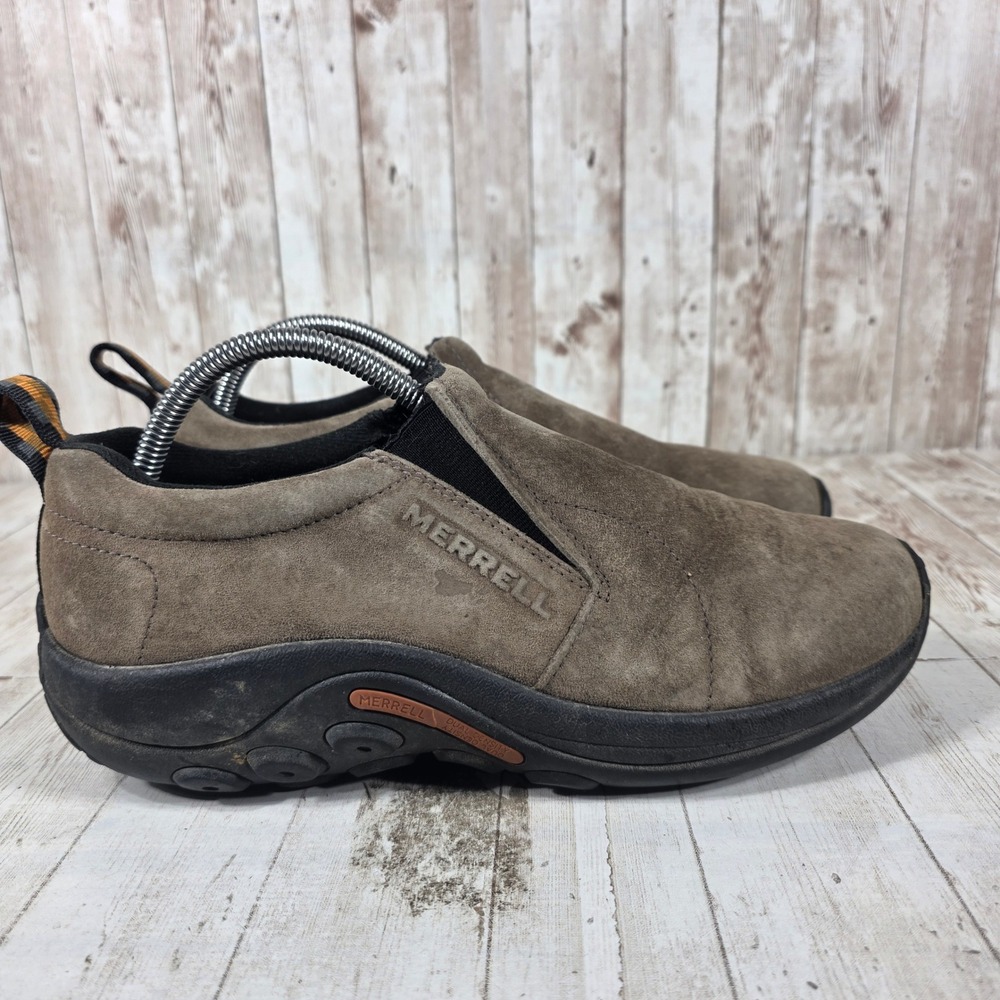 Merrell Jungle Moc Gunsmoke Brown Suede Slip On Shoes J60787 Mens 8.5 Womens‎ 10